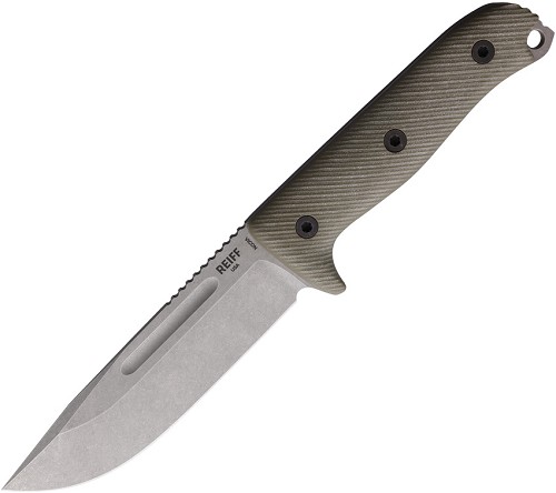 Reiff Vicon Fixed Blade Knife FDE OD Green G10 - REKVN11DODGBLKA 
