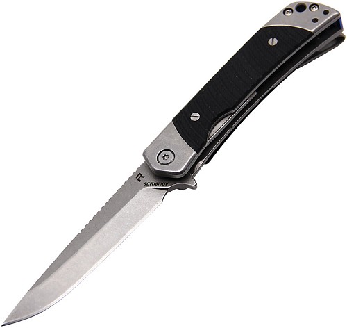 Revo Duo Linerlock Pocket Knife Drop Point Black - REVDUODBLK 