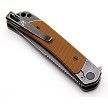 REVDUODBRN Revo Duo Linerlock Pocket Knife Drop Point Brown 