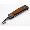REVDUODBRN Revo Duo Linerlock Pocket Knife Drop Point Brown 
