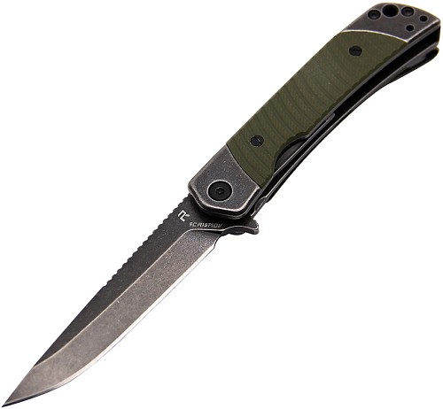 Revo Duo Linerlock Pocket Knife Drop Point OD Green - REVDUODGRN 