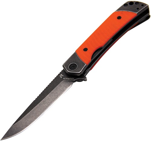 Revo Duo Linerlock Pocket Knife Drop Point Orange - REVDUODORG 