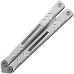 REVNXSBBSL Revo Nexus Balisong Butterfly Pocket Knife Silver 