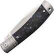 Rike Knife Slip Joint Pocket Knife Blue Carbon Fiber - RKKD01BLUCF 