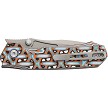 REMETTE Rhino Button Linerlock Pocket Knife Orange - RMTRNGD261 