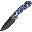 REMETTE Rhino Button Linerlock Pocket Knife Blue - RMTRNGD262 