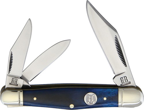 Rough Ryder Whittler Pocket Knife Blue Smooth Bone - RR1948 