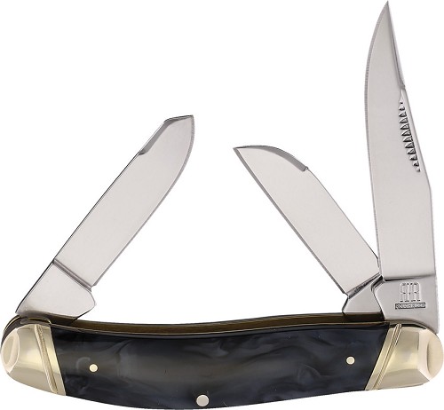 Rough Ryder Marble Carbon Fiber Sowbelly Pocket Knife - RR2078 
