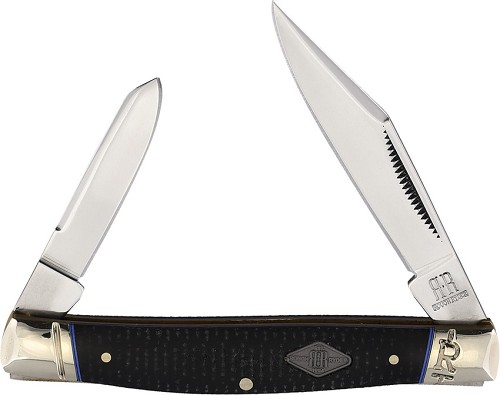 Rough Ryder Knives Whittler Pocket Knife Black Micarta - RR2211 