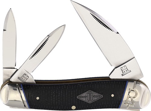 Rough Ryder Knives Seahorse Whittler Pocket Knife Black Micarta - RR2217 