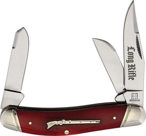 Rough Ryder Long Rifle Sowbelly Pocket Knife Red - RR2619 
