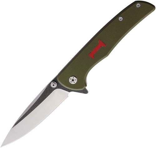 Rough Ryder 1st Infantry Folder Linerlock Pocket Knife Green G10 - RR2672 