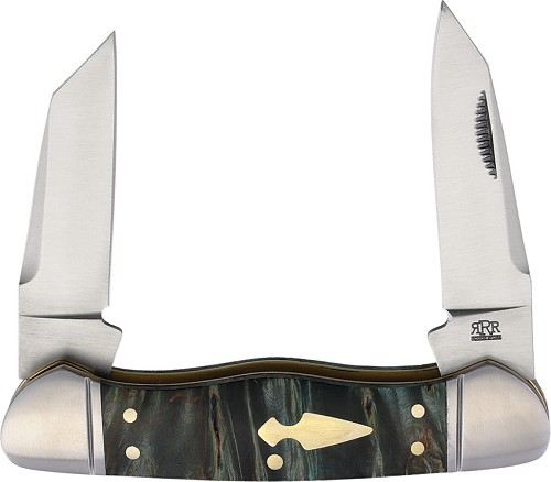 Rough Ryder Reserve Kayak D2 Stabilized Oak Pocket Knife - RRR018 