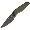 Real Steel Spectrum Button Lock Pocket Knife OD Green G10 - RS7142GB 