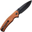 S200664 SENCUT Slashkin Linerlock Pocket Knife Wood 