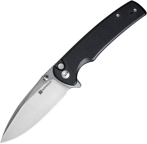 SENCUT Sachse Button Lock Pocket Knife Black G10 - S210075 