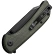 S220141 SENCUT Fritch Pocket Knife Green Canvas Micarta 