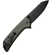 S220141 SENCUT Fritch Pocket Knife Green Canvas Micarta 