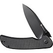 S230773 SENCUT Borzam Linerlock Pocket Knife Black Micarta 