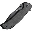 S230773 SENCUT Borzam Linerlock Pocket Knife Black Micarta 