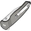 SENCUT Selkyris Button Lock Pocket Knife Gray - S250682 