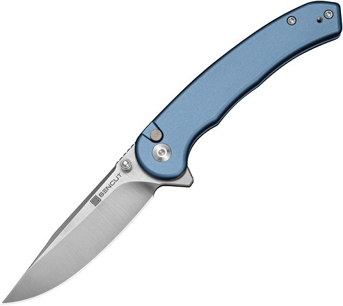 SENCUT Ingot Button Lock Pocket Knife Blue - S251023 