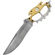 Sniper Bladeworks British Death Head Fixed Blade Bowie Knife - SBBDHBRZSAT 