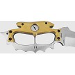 Sniper Bladeworks British Death Head Fixed Blade Bowie Knife - SBBDHBRZSAT 