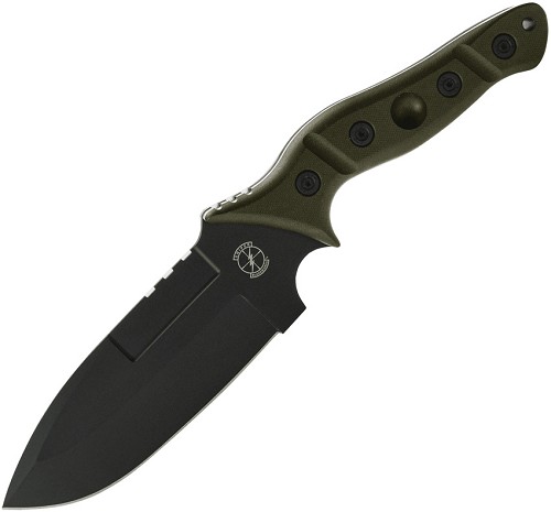 Sniper Bladeworks Mamu Fixed Blade Knife OD Black Blade - SBMAMUODGBLK 