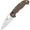 Spyderco Manix 2 Lockblade Pocket Knife XL Brown Canvas Micarta - SC95MPCW2 