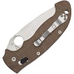 SC95MPCW2 Spyderco Manix 2 Lockblade Pocket Knife XL Brown Canvas Micarta 