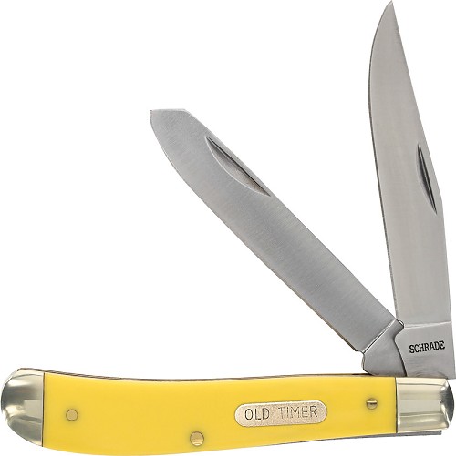 Schrade Old Timer Trapper Pocket Knife Yellow - SCH94OTYCP 