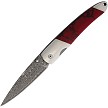 Santa Fe Stoneworks Damascus Linerlock Pocket Knife Blood Stone - SFDJS70BB 