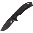 SKIF Knives Sturdy Framelock Pocket Knife Black Stonewash Black - SKF420SEB 