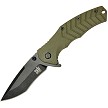 SKIF Knives Griffin Framelock Pocket Knife Black Stonewash Olive - SKF422SEBG 