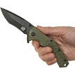 SKF422SEBG SKIF Knives Griffin Framelock Pocket Knife Black Stonewash Olive 