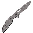 SKF423SE SKIF Knives Defender Framelock Pocket Knife Stonewash Black 