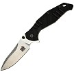 SKIF Knives Adventure Framelock Pocket Knife Stonewash Black - SKF424SE 