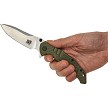SKF424SEG SKIF Knives Adventure Framelock Pocket Knife Stonewash Olive 