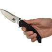 SKF424SE SKIF Knives Adventure Framelock Pocket Knife Stonewash Black 