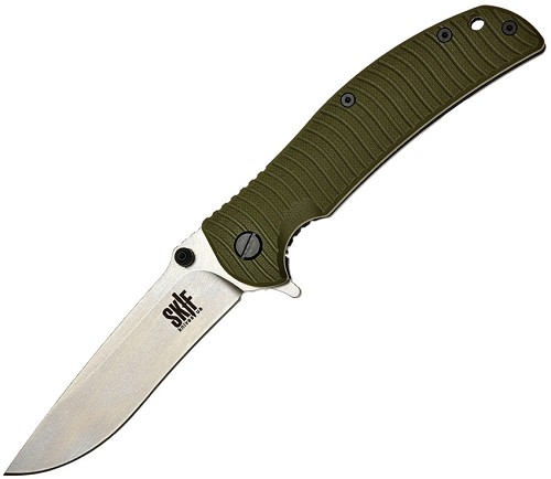 SKIF Knives Urbanite Framelock Pocket Knife Stonewash Olive - SKF425SEG 