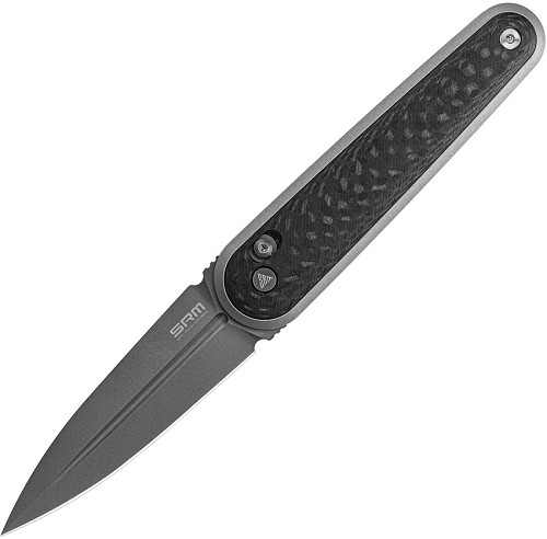 SRM Twin 251MB Ambi-Lock Pocket Knife Carbon Fiber - SRM251MBGB 