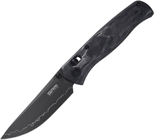 SRM Lockblade Pocket Knife Shred Carbon Fiber - SRM255LFB2 