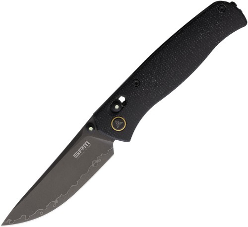 SRM Medal Ambi Lock Pocket Knife Black Micarta - SRM255LMB2 