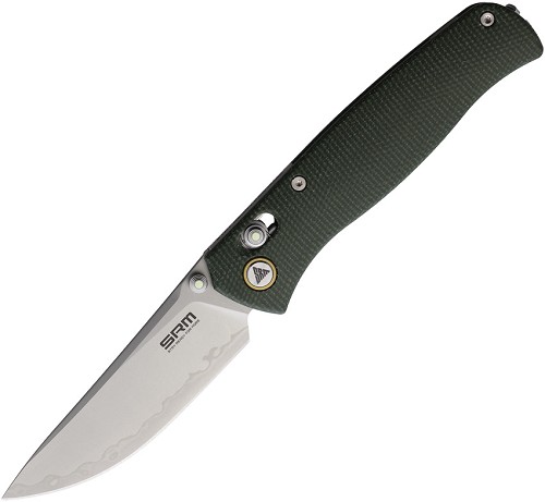 SRM Medal Ambi Lock Pocket Knife Green Micarta - SRM255LMG2 