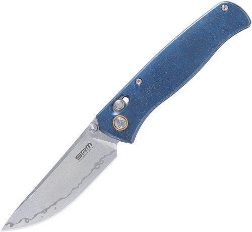 SRM 255L Ambi Lock Pocket Knife Blue Titanium - SRM255LTE2 