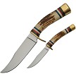 Steel Stag Twin Set Fixed Blade Knives Stag 9.75 & 6.5 Inch - SS7012 