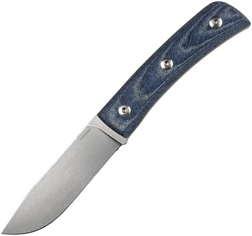 Straight Line Buster Fixed Blade Knife Denim Micarta - STR8BSDC 