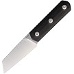 Straight Line Erny Fixed Blade Knife Black Titanium - STR8ERTBK 