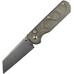 Straight Line Rox Button Lock Pocket Knife Green Micarta - STR8RXGC 